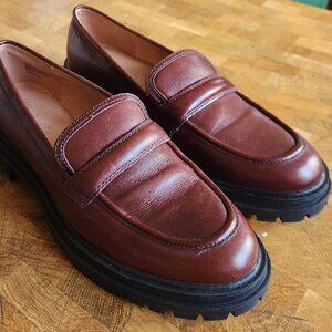 Madewell The Bradley Lugsole Loafer in Burgundy Women's Size 9